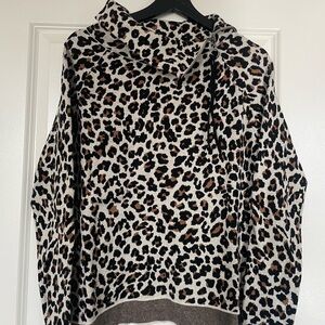 Oui Leopard Print Hoodie